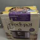 Crock-Pot Large 8-Quart Programmable Slow Cooker with Auto Warm Setting Black Stainless Steel