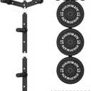 EVERYMATE Weight Plate Storage Rack, Olympic Weight Plate Holder, Bumper Plate Storage, Home Gym Organizer (Fit 2 Inch Plates, Wall Mount - 6 Pegs)