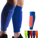 HiRui Soccer Shin Guards Shin Pads for Kids Youth Adult, Calf Compression Sleeve with Honeycomb Pads, Support for Shin Splint Baseball Boxing Kickboxing MTB, Lightweight (1 PAIR)