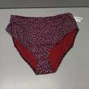 Amazon Essentials Women's Classic Bikini Swimsuit Bottom Discontinued Colors, Brick Red Leopard, 2X Pack of 4