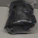 chouyatou Women Winter Casual Checkered Fleece Jacket Fuzzy Oversized Sherpa Jacket Shacket Faux Fur Coat (Large, Black)