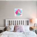 The Little Mermaid Pink Home Decor Canvas Framed Wall Art for Bedroom Bathroom Pictures Watercolor Nursery Wall Decor for Girls Bedroom Artwork for Walls Kitchen Modern Home Wall Decoration Size 14x14