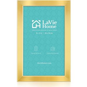 LaVie Home 8x12Picture Frame for Wall Display, 8x12 Gold Picture Frame with HD Plexiglas, 8 x 10 Frame 2 Pack, Display Frame for Vertical or Horizontal, Classic Collection
Amazon's Choice