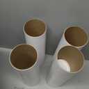 BOX USA BP4012W Mailing Tubes with Caps, 4" x 12", White (Pack of 15)
