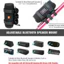 Portable Speaker Mount for Wireless Bluetooth Speakers with 7.5''-12.5'' Circumference, Waterproof Adjustable Strap Accessory Holder Fits UTV Golf Cart Bike or Boat Railing/Cross bar/Frame (Small)