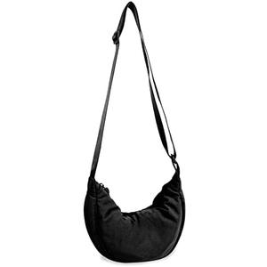 Nylon Crescent Crossbody Bag for Women Purses Trendy Men,Small Travel Sling Bag Hobo