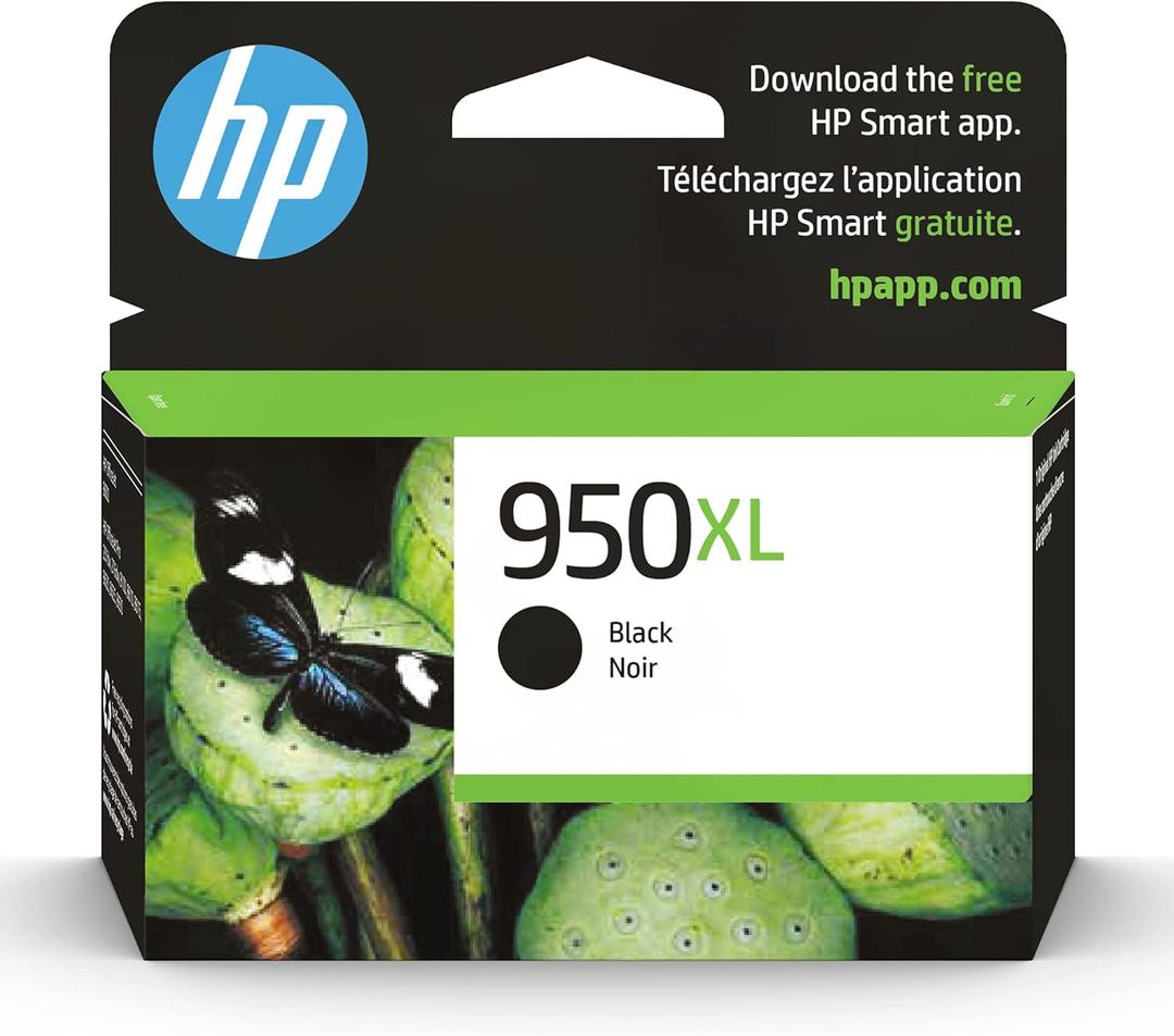 HP 950XL Black High-yield Ink Cartridge | Works with HP OfficeJet Pro 251dw, 276dw, 8100, 8600 Series | CN045AN
