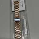 iiteeology Lightweight Stainless Steel Band Designed for Apple Watch Series 1-11, 42mm, 41mm, 40mm, 38mm, SE2&SE3, Replacement iWatch Bands for Women, Rose Gold