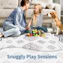 SERISSA 2x3 Rugs for Entryway, Washable Non-Slip Grey Blue Small Area Rug, Soft Low-Pile Boho Geometric Indoor Entry Rug Door Mat Indoor Entrance Front Door Carpet for Bathroom Kitchen Bedroom