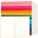 ALKALO 60 Pack Blank Notebook Journals Bulk, A5 Unlined Paper Composition Notebook, 8.3”x 5.5”, Kraft Cover with Rainbow Spines, 15 Colors 60 Pages for School Office Travel