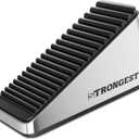 Strongest Home 1-Pack XL Heavy Duty Door Stoppers for Bottom of Door - Durable Door Stop Wedge with Superior Grip, X-Large Rubber Door Stopper Wedge for Large Gaps & Any Surface, 5-Inch Long - Chrome