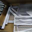 4-Tier Rolling Magazine Rack, White, 23.42"x15.15"x51.57"