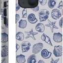DAIZAG Case Compatible with for iPhone 14,Cute Blue Seashell Phone Case for iPhone 14 for Girl Women Boy Men