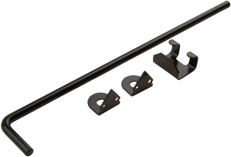 National Hardware N177-188 V835 Cane Bolt in Black,1/2" x 18" (1/2 in x 18 in, Black)