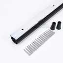 BOWSEN Heavy-Duty U+O Ring Universal Garage Door Bottom Seals Weatherstrip Rubber with Aluminum Track Retainer Kit, Black (15FT, 1-5/8" Width)