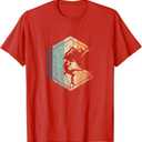 Climbing Mountaineering Climber Athletes Mountain Rock Gift T-Shirt Red Large