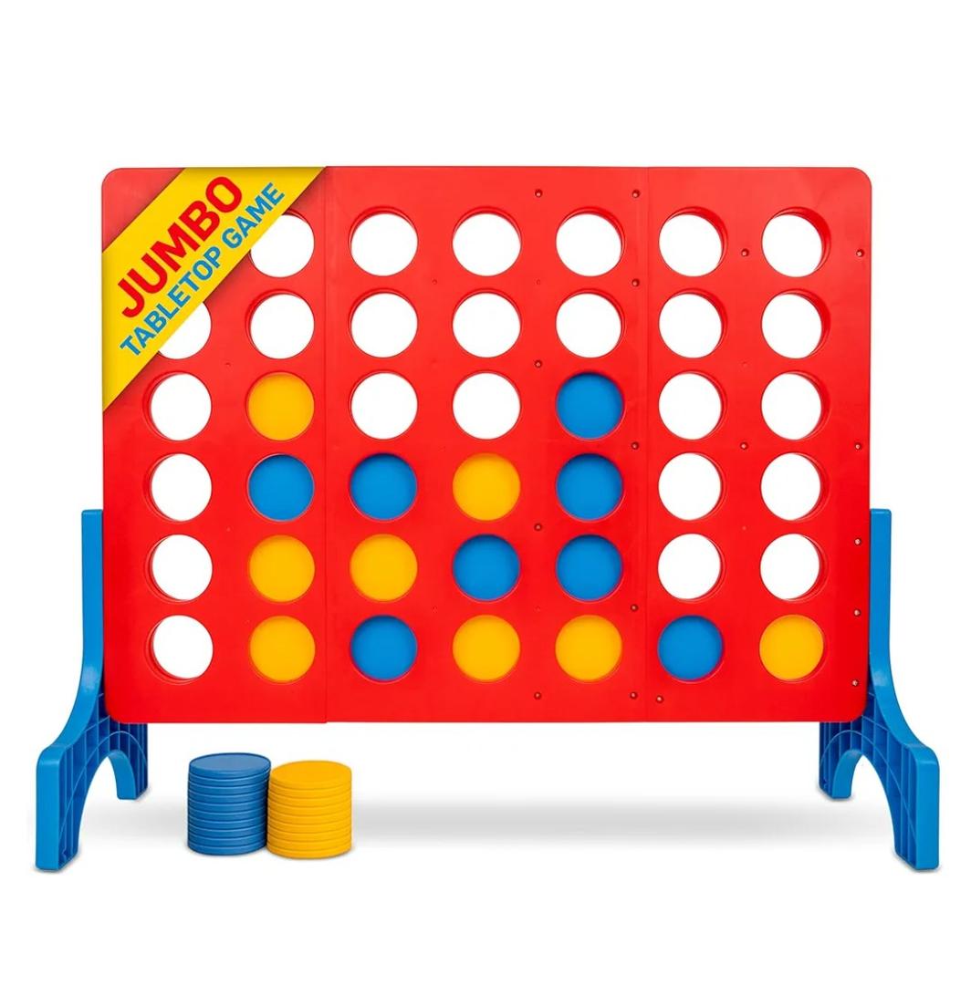 Bolaball 4 in a Row Tabletop Game – 1.8 Ft 4 to Score Game for Kids & Adults, Indoor/Outdoor Family Yard, Portable Party for Home, Picnic & Travel, Plastic Version.