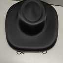 Cowboy Hat Travel Case  Crushproof Carrier for Cowboy, Panama & Tweed Hats with Carrying Handle, Shoulder and Luggage Strap, For Travel and At-Home Storage (Large) (Black)