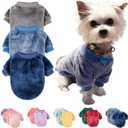 FabriCastle Small Dog Sweaters, 3-Pack Dog & Cat Clothes, Ultra Soft and Warm Pet Jackets for Dogs Boy & Girl, Winter Pet Apparel Costumes, Puppy Outfits (Grey,Blue,Dark Blue, XX-Large)