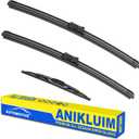ANIKLUIM 26"+17" Wiper Blades with 12" Rear Wiper Blade Set Replacement for 2010-2016 SRX Windshield Wipers Original Factory Quality (Pack of 3)