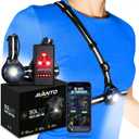 AVANTO SOLX1 Pro Chest Light, USB-C Smart Running Lights with Safety Courses, Black