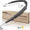 A-Premium Power Steering Pressure Hose Line Assembly Compatible with Audi A4 2009-2012, A4 Quattro 2009-2010, A5 Quattro 2010, L4 2.0L, with O-ring & Washer, Pump To Rack