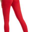 VME High Waist Buttery Soft Yoga Pants - Tummy Control Workout Running Yoga Legging for Women (Red, S)