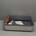 Stainless Steel Sifting Litter Box with Lid, XL Extra Large Sifting Cat Litter Box for Pine Pellets & Big Cats,Metal Pellet Sifter Litter Pan System for Odor Control,Sifting Box Liners & Scoop (XL:23.6''15.7''10'')