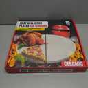 Half-Moon Ceramic Heat Deflector Plates for Kamado Joe Classic I, II, III - 15 Inch Pizza Stone - Kamado Joe Accessories and Replacement Parts by Smoker Chef - 2-Pack