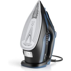 Sundu Steam Iron for Clothes with Rapid Heating Ceramic Coated Soleplate, 1700W with Precise Thermostat Dial, Self-Cleaning, Auto-Off, 15.21oz Water Tank for Home Clothes Ironing Use, Blue