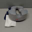 Face Down Pillow for Massage Table, Massage Headrest for Bed, Stomach Sleeping Pillow with Face Cradle Pad, BBL Pillow After Surgery Post Eye Surgery Recovery, Massage Pillow with Removable Cover Grey