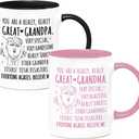 Grandma and Grandpa Gifts, Funny Mugs Novelty Birthday Gifts for Grandparents from Grandkids Granddaughter Grandson, Grandma Grandpa Coffee Mug Set Christmas Anniversary Present (for Grandparents)
