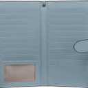 FALAN MULE Wallet Women Multi Card Slim Leather RFID Blocking Credit Card Holder Wallet Purse with Zipper Pocket (AC-Light blue)