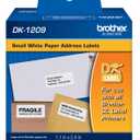 Brother DK-1209 Small Address Labels, White, 2 1/2" x 1 1/2", Roll Of 800