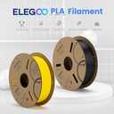 ELEGOO PLA Filament 1.75mm Black 2KG, 3D Printer Filament Dimensional Accuracy +/- 0.02mm, Pack of 2 1kg Cardboard Spool (2.2lbs) 3D Printing Filament Fits for Most FDM 3D Printers