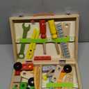 KIDWILL Tool Kit for Kids, 36-Piece Wooden Toddler Tools Set Includes Tool Box, Montessori Educational Stem Construction Toys for 2 3 4 5 6 Year Old Boys Girls, Best Birthday Gift for Kids