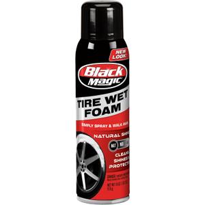 Black Magic 800002220 Tire Wet Foam, 18 oz. - Specially Formulated Thick Tire Spray Foam Clings to Tires to Dissolve and Clean Dirt While Shining and Protecting All In One Step