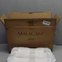 MALACASA 3.4 Quart Baking Dish With Lid, Porcelain Casserole dish with Lid, 13 x 9 Lasagna Pan Deep with Lid, Rectangular Bakeware With Handle, Microwave, Oven Safe, White, Series BAKE