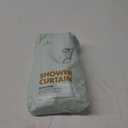 AmazerBath Boho Shower Curtain Set, Grey Shower Curtain with Tassels, Rustic Faux Linen Gray Striped Modern Farmhouse Shower Curtain with Hooks, Light Tan Toned, 72x72 Inches 