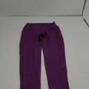 Colorfulkoala Women's High Waisted Yoga Pants 7/8 Length Leggings with Pockets (Large, Deep Violet)