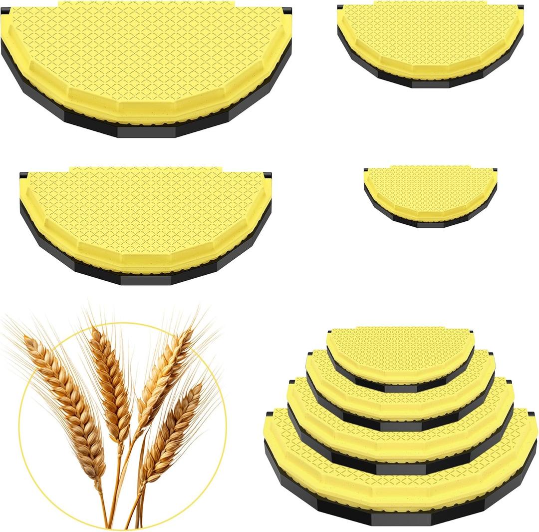 4 Pack Tortilla Sealers, 4-In-1 10"+8"+6"+4" Flour Tortilla Crimper, Quesadilla Maker, Tortilla Press - Make Tacos, Crumpet, Calzones, Burritos - Environmentally Friendly Biodegradable Material (Yellow and black)