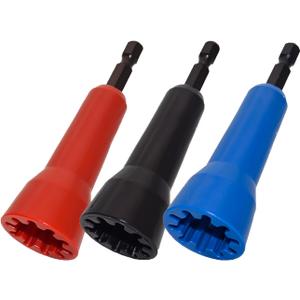 3 Pcs Wire Twister Tool for DrillWire Nut TwisterSpin Twist Wire ConnectorCable Stripping and Twisting Tool with 1/4" Chuck for Electric Cable(Black,Red,Blue)
