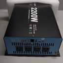 2200 Watts Pure Sine Wave Inverter 12V DC to 110V AC, 4400W Peak Power, 4 AC Outlets, USB & Type-C Port, Adjustable Input for Lithium Battery, RV/Truck/Boat/Solar Backup with LCD Remote (Blue)