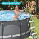 Intex 28076E Deluxe Pool Ladder with Removable Steps for Intex Pools with Wall Height of 48 Inch