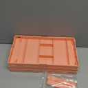 3 Tier Drawer Organizer - Expandable Junk Drawer Organizer Smart Office Supply Organizer, Folding Storage Multi-level Desk Organizer for Makeup,Jewelry,Kitchen Storage (1 Row 3 Tier, Pink)