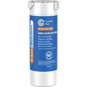 Crystala Filters Water Filter Compatible with XWFE (Built-in CHIP), Replacement for GE XWFE, XWF Refrigerator Water Filter Pack of 1 (1 Count (Pack of 1))