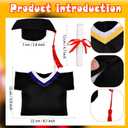3 Sets Graduation Bear Clothes Include 3 Cap with Tassel 3 Graduation Gown 3 Certificate 3 Stole Fits 14-15 Inch Plush Teady Bears Stuffed Animal Grad Party Doll Clothing Gift, 14-18 inch