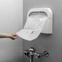 Hospeco Flushable Toilet Seat Covers - 1000 Pcs, 4 Packs of 250 - Disposable Paper Discreet Seats for Commercial Wall Dispenser, 16.75 x 14.25 Half-Fold, White