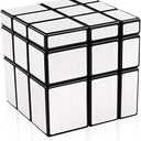 D-FantiX Shengshou Mirror Cube 3x3x3 Speed Cube 3x3 Mirror Blocks Cube Different Shapes Silver Cube 57mm