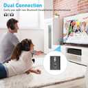 1Mii Bluetooth 5.3 Transmitter Receiver for TV to Wireless Headphones, Dual Link aptX Adaptive/Low Latency/HD Audio, Aux Bluetooth Audio Receiver Adapter for Home Stereo, Airplane, Boat, Gym